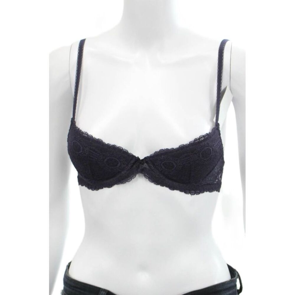Princesse Tam Tam Womens Lace Under Wire Demi Bra Dark Purple Size 30 A